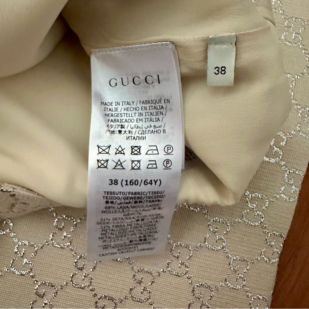 GUCCI light lamé GG mini skirt - Picture 9 of 10